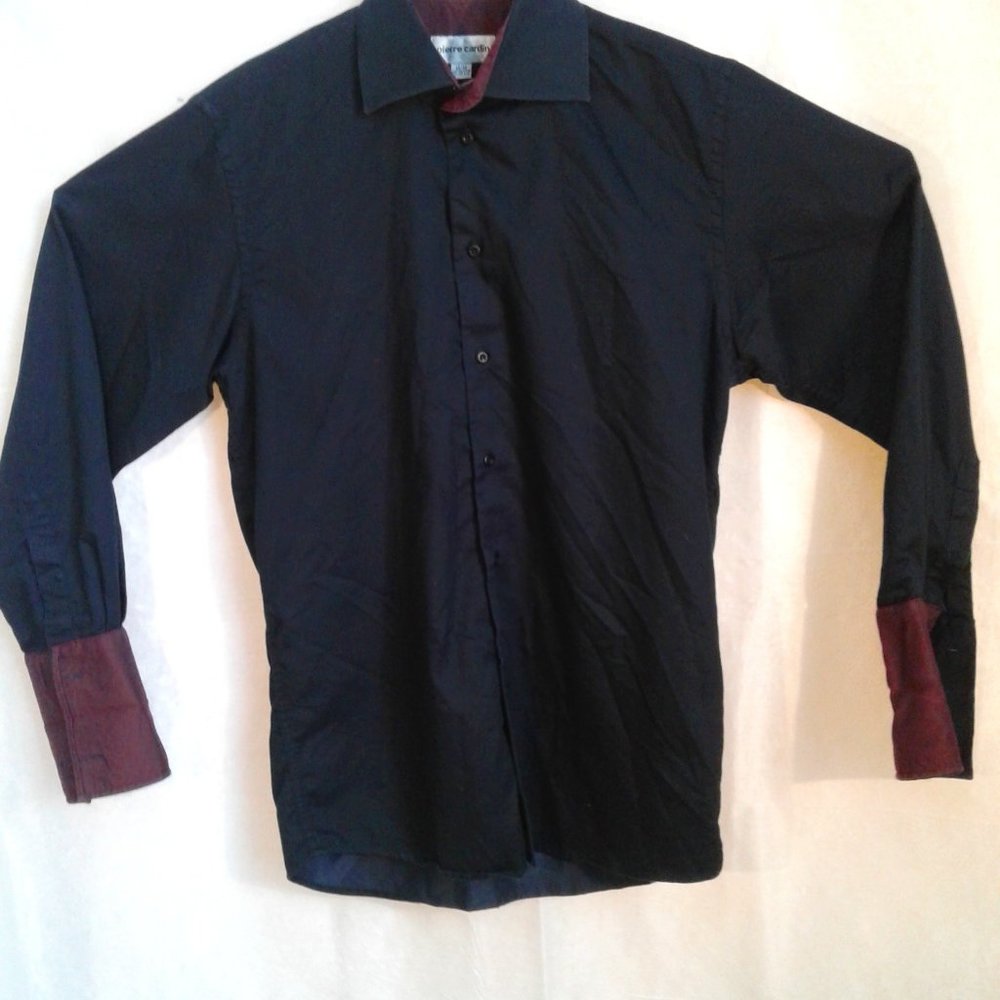 PIERRE CARDIN mens med long sleeve button up  shirt Y2K
